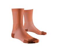 X-Socks Gravel Discover Crew calcetines - Calcetines funcionales de gama alta para ciclismo de grava, termorregulación mejorada, flujo de aire y protección multinivel - Naranja atardecer, 42-44