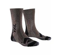 X-Socks - Hike Discover Merino Crew Brown/Black de Lana - Talla 45-47 - Marrón Marrón 45-47