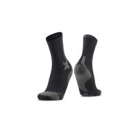 X-Socks Run Discover Crew Calcetines de alto rendimiento para correr, con tecnología Air-Conditioning Channel para unos pies secos y frescos y sujeción muscular - Negro/carbón, 39-41