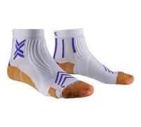X-Socks Run Expert Ankle, Calcetines, Unisex adulto, White/Orange/Twyce Blue, 35-38