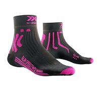 X-Socks Run Speed Two 4.0 Wmn, Calcetines, Mujer, Dolomite Grey/Neon Flamingo, 35-36