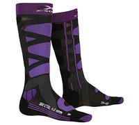 X-Socks Ski Control 4.0 Wmn, Calcetines, Mujer, Charcoal Melange/Purple, 37-38
