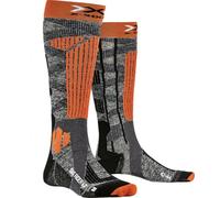 X-Socks Ski Rider 4.0, calcetines de alta tecnología para deportes de invierno, mejoran rendimiento y comodidad en condiciones climáticas frías, ideales para esquí y snowboard - Gris/Naranja, 35-38