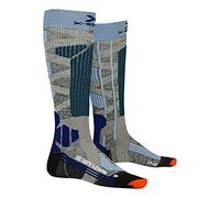 X-Socks Ski Rider 4.0 Wmn, Calcetines, Mujer, Stone Grey Melange/Mineral Blue, 37-38