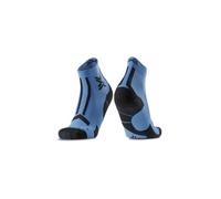 X-Socks Trailrun Discover Ankle calcetines - Comodidad y protección para trail running, con malla transpirable, control de temperatura y diseño duradero - Azul mineral/X Negro, 45-47