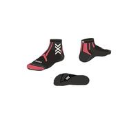 X-Socks Trailrun Discover Ankle para mujer - Calcetines para trail running que ofrecen una comodidad superior, regulación de la temperatura y protección duradera - X Negro/Rosa empolvado, 39-40