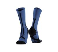 X-Socks Trailrun Discover Crew Calcetines - Transpirables y protectores para trail running - Protectores de Aquiles y empeine, canal de aire acondicionado, ventilación y comodidad, azul y negro, 45-47