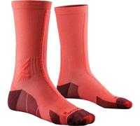 X-Socks Trailrun Discover Crew Socks - Transpirables y Protectores para Trail Running - Protectores del Tendón de Aquiles y del Empeine, Canal de Aire Acondicionado - Negro/carbón, 35-38