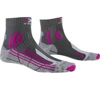 X-Socks Trek Calcetines para mujer, ideales para actividades al aire libre y excursiones prolongadas, mayor comodidad y protección contra ampollas - Antracita/Fucsia, 37-38