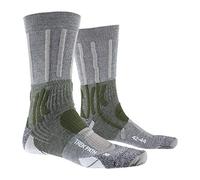 X-SOCKS Trek Path Socks Socks, Unisex Adulto, Dolomite Grey/Forest Green, 39-41