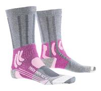 X-SOCKS Trek Path Ultra Light Woman Socks Calcetines De Senderismo Trekking Mujer Socks Calcetines, Mujer, Dolomite Grey Melange/Magnolia Melange, 41/42