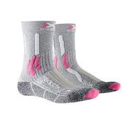 X-SOCKS Trek X Cotton Junior Socks Calcetines De Senderismo Trekking Niños Socks Calcetines, Unisex niños, Light Grey Melange/Raspberry, 35/38