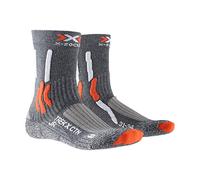 X-Socks Trek X Ctn Jr, Calcetines, Unisex niños, Stone Grey Melange/X-Orange, 27-30