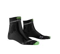 X-Socks X-BIONIC Trail Run Energy 4.0 - Calcetines para hombre - Mayor comodidad para trail running, elementos reflectantes de seguridad y protección del pie - Negro Ópalo/Verde Effektor, 39-41
