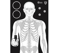 X-Targets Objetivo defensivo, 50 x 70 cm, papel de 120 g/m², ideal para disparar a la defensa, diferentes zonas de golpe para un entrenamiento perfecto (100 unidades)
