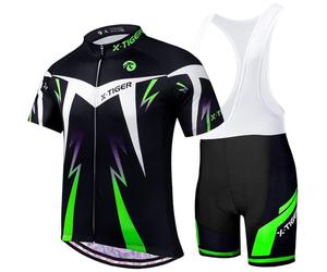 X-TIGER Conjunto Ciclismo Hombre Maillot Culotte Pantalones Cortos Culotes | Tejido Transpirable con Badana 5D Gel Diseño Reflectante Bajos Antideslizantes para MTB Carretera Entrenamiento Ocio