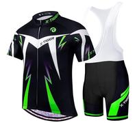 X-TIGER Hombres de Bicicleta con 5D Gel Acolchado MTB Ciclismo Maillots Tirantes Culotte Pantalones Cortos Culotes