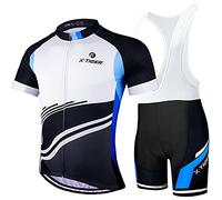 X-TIGER Hombres de Bicicleta con 5D Gel Acolchado MTB Ciclismo Maillots Tirantes Culotte Pantalones Cortos Culotes