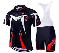 X-TIGER Hombres de Bicicleta con 5D Gel Acolchado MTB Ciclismo Maillots Tirantes Culotte Pantalones Cortos Culotes