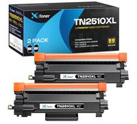 X-Toner TN2510XL TN-2510XL Compatible con Brother TN 2510XL, para DCP-L2620DW L2627DW L2660DW L2665DW HL-L2400DW L2445DW MFC-L2800DW L2827DW L2860DW, 2 Negros