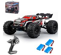 X-Verse Coche teledirigido 1:16, 50 km/h, cepillo de carbón, motor RC de alta velocidad, Offroad Drift, coche de carreras, 2,4 GHz, 4 WD All Terrain Offroad, coche de carreras, 3 pilas (rojo)