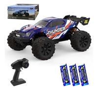 X-Verse Coche teledirigido 4WD 100 km/h, 1:14 impermeable, con motor 3S sin escobillas, 2,4 GHz, todo terreno, todoterreno, camión teledirigido, para adultos, 3 pilas (rojo)