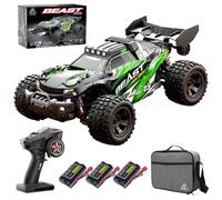 X-Verse SG118PRO 1:18 Coche teledirigido, motor RC con cepillo de carbón de 35 km/h de alta velocidad, coche de carreras todoterreno impermeable, 2,4 GHz, 4WD para todo terreno, 3 pilas (verde)