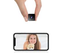 X W EI UNION - Cámara oculta para el hogar, mini cámara espía WiFi, cámara de video oculta pequeña con aplicación de detección de movimiento, visión nocturna, seguridad interior para