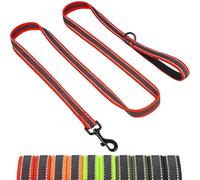 X XBEN Correa para Perro, 20MM-2,2M Correa Reflectante Resistente con Mango Acolchado, Correa de Adiestramiento para Cachorros, Perros Pequeños, Medianos y Grandes, con Hilos de Goma Suave, Rojo