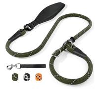 X XBEN Retrieverleine, 180 cm Línea de Perro Retriever con Agarre cómodo, Correa de Perro fácil de Ajustar, Correa de Entrenamiento Resistente y Resistente al Clima, 8 mm, Verde