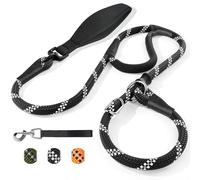 X XBEN Retrieverleine, 180 cm Línea de Perro Retriever con Agarre cómodo, Correa de Perro rápida de Atar, Correa de Entrenamiento Resistente y Resistente al Clima, 8 mm, Negro