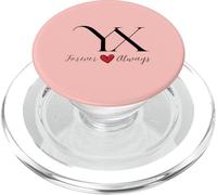X & Y - Iniciales para parejas, boda, aniversario, Mr & Mrs PopSockets PopGrip para MagSafe