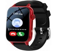 X&Z-XAOY Reloj De Alarma De Caída con Botón SOS Y Llamadas De Voz Bidireccionales Pulsera Inteligente con Botón De Asistencia De Emergencia Reloj Inteligente De Detección De Caídas(Red)