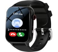 X&Z-XAOY Reloj De Alarma De Caída con Botón SOS Y Llamadas De Voz Bidireccionales Pulsera Inteligente con Botón De Asistencia De Emergencia Reloj Inteligente De Detección De Caídas(Black)