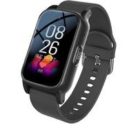 X&Z-XAOY Reloj De Detección De Caída Pulsera De Llamada De Emergencia para Personas Mayores con SOS, Conversación Bidireccional Cerca Electrónica Y Carga Magnética Relojes De Fitness(Black)