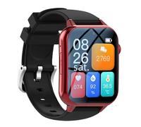 X&Z-XAOY Reloj Inteligente con Alarma para Personas Mayores Relojes De Pulsera 1.96 * 1.57 Pulgadas Relojes Inteligentes De Detección De Caídas con SOS Y Videollamadas(Red)
