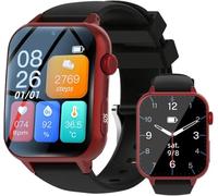 X&Z-XAOY Reloj Inteligente con Detección De Caídas Y Alerta Sos, Videollamada HD Y IP67 Impermeable Dispositivos De Alerta De Caída para Personas Mayores Relojes para Mamá/papá(Red)