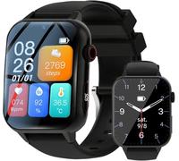 X&Z-XAOY Reloj Inteligente con Detección De Caídas Y Alerta Sos, Videollamada HD Y IP67 Impermeable Dispositivos De Alerta De Caída para Personas Mayores Relojes para Mamá/papá(Black)