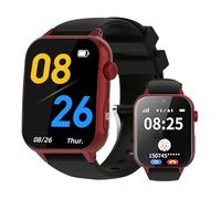 X&Z-XAOY Reloj Inteligente De Alarma para Ancianos Relojes Inteligentes De Detección De Caídas con SOS, con Videollamada Relojes De Pulsera 1,96 * 1,57 Pulgadas(Red)
