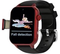 X&Z-XAOY Reloj Inteligente De Detección De Caídas para Personas Mayores con SOS, con Videollamada Relojes De Pulsera 1,96 * 1,57 Pulgadas(Red)