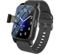 X&Z-XAOY Relojes Inteligentes para Ancianos con Detección De Caídas, SOS, Videollamada Reloj De Alarma De Detección De Alerta De Caída Personal Impermeable(Black)