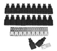 x10 Conector USB Macho 2.0 Tipo A 4 Pin para Cable con Carcasa Plástico Aéreo