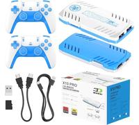 X10 Pro Retro Game Stick con más de 50 000 Juegos, 4K HDMI HD Plug and Play Game Stick con 2 mandos, Compatible con más de 50 simuladores, Batalla para 2 Jugadores (Azul tormenta)