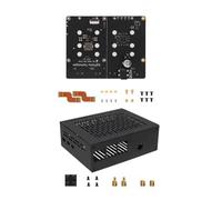 X1011 PCIe a NVMe - Placa de expansión de disco sólido con indicadores LED, caja de metal para lectura y escritura LED opcional