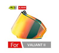 (x14 base Z7) Visera para casco LS2 Valiant II, lente arcoíris roja cromada, compatible con el protector