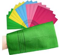 X15 Manopla Exfoliante Coreana - Pack 15 Uds. De Guantes Exfoliantes Corporales De Rayón, Manopla De Baño Para Exfoliar Cuerpo Y Piel Muerta, Guante De Crin Suave En 5 Colores