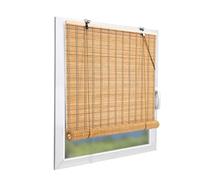 X1NGFU Persianas Enrollables de Bambú para Exterior,Natural Estores de Bambú para Ventanas,Persiana Enrollable Romanas,Cortina de Bambú Opaca,Transpirable,Personalizable,Ancho X Alto (80cm x 230cm)