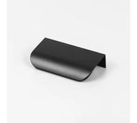 X1NGFU Tiradores Ocultos para Armarios de Cocina Negro,Curvada Manija para Cajón,Tirador de Borde de Dedo de Estilo,Muebles de Cocina Hardware Perillas,con Tornillos (40mm)