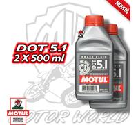 X2 500ML MOTUL Punto 5.1 Aceite Líquido Fluido Frenos 100% Sintético Universal