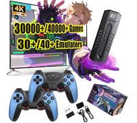 X2 Blue Consola de Juegos Retro - 4K Game Stick 40000+ Juegos,40+ Emuladores,Plug and Play HDMI,Consola de Videojuegos Retro con 2 Mandos Inalámbricos,Mini Consola Portáti Arcade para TV/PC (128G)